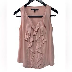 White House Black Market Blush Ruffle Blouse In Women's Size S